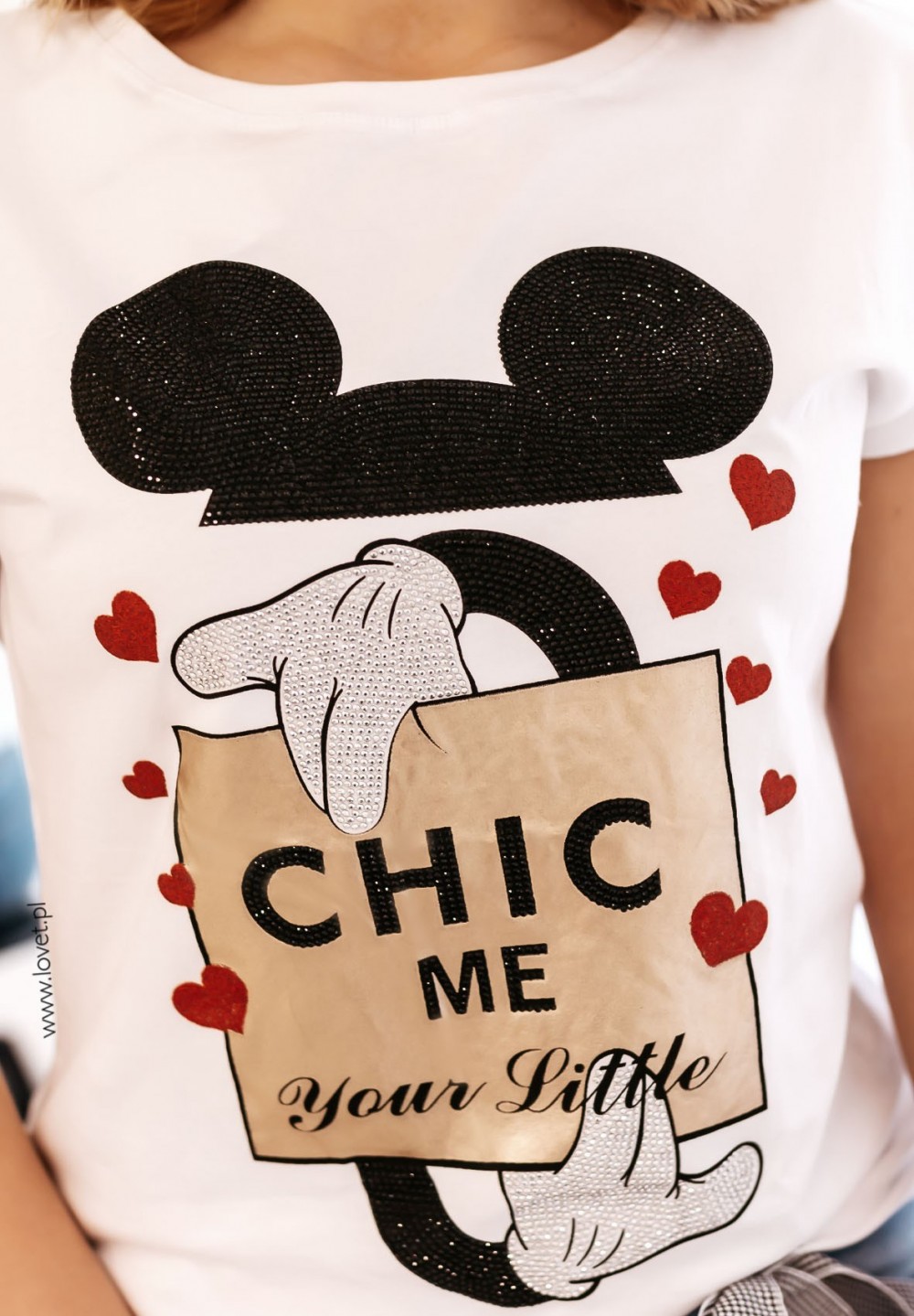 T-shirt Biały z Myszką Mickey