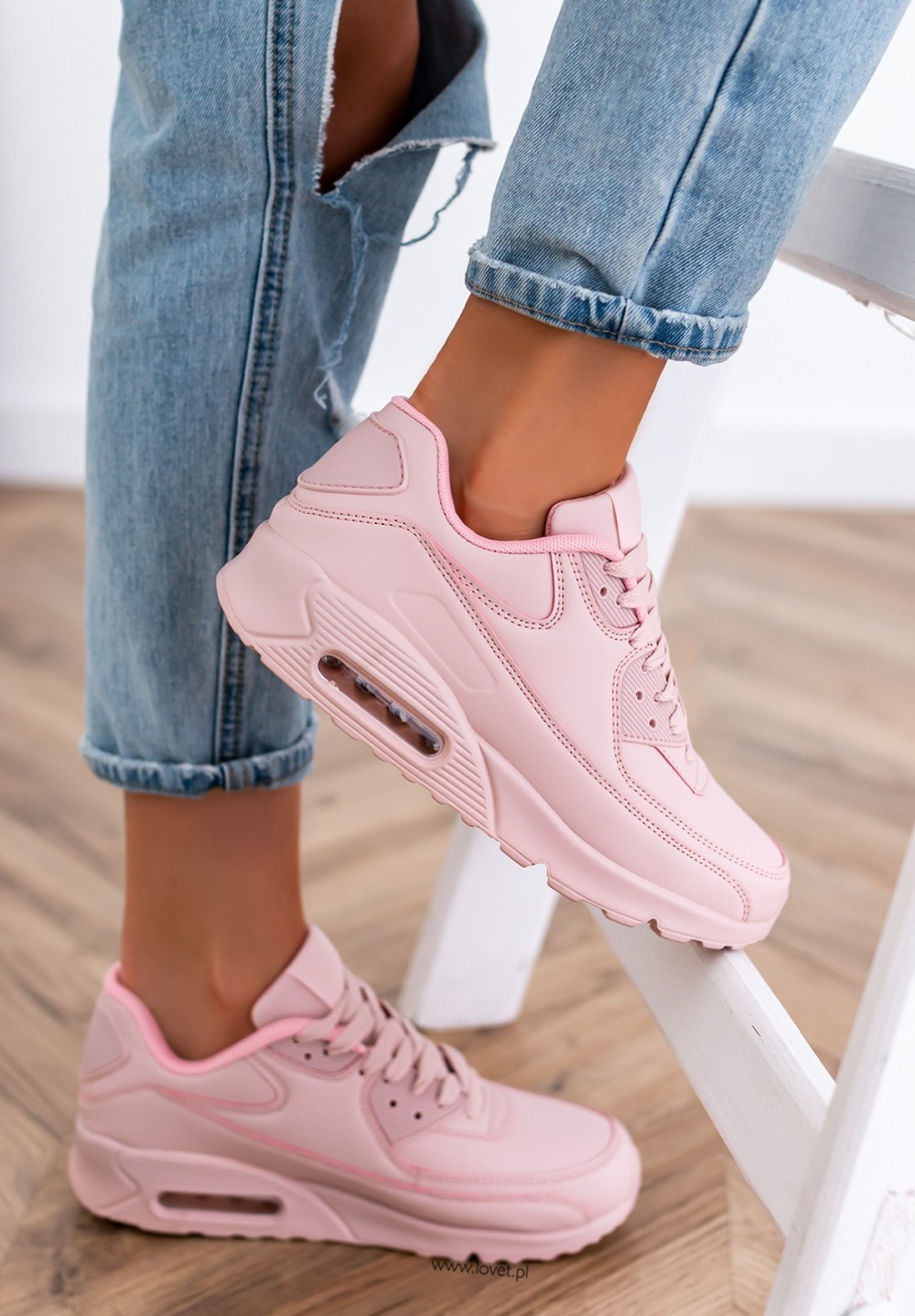 Trampki Sneakersy Różowe Anis