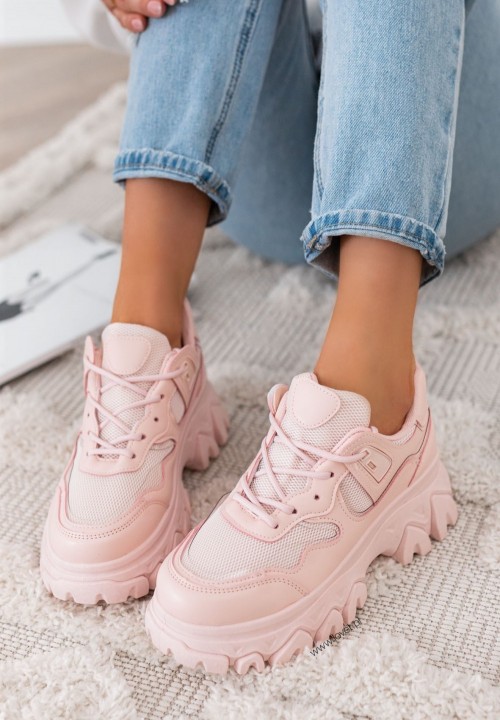 Trampki Sneakersy Różowe Sylviane