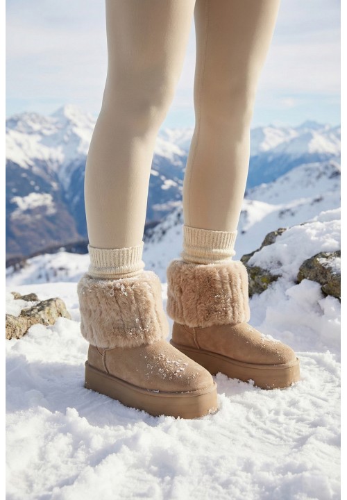 Ocieplane Botki Z Wywijaną Cholewką Eli